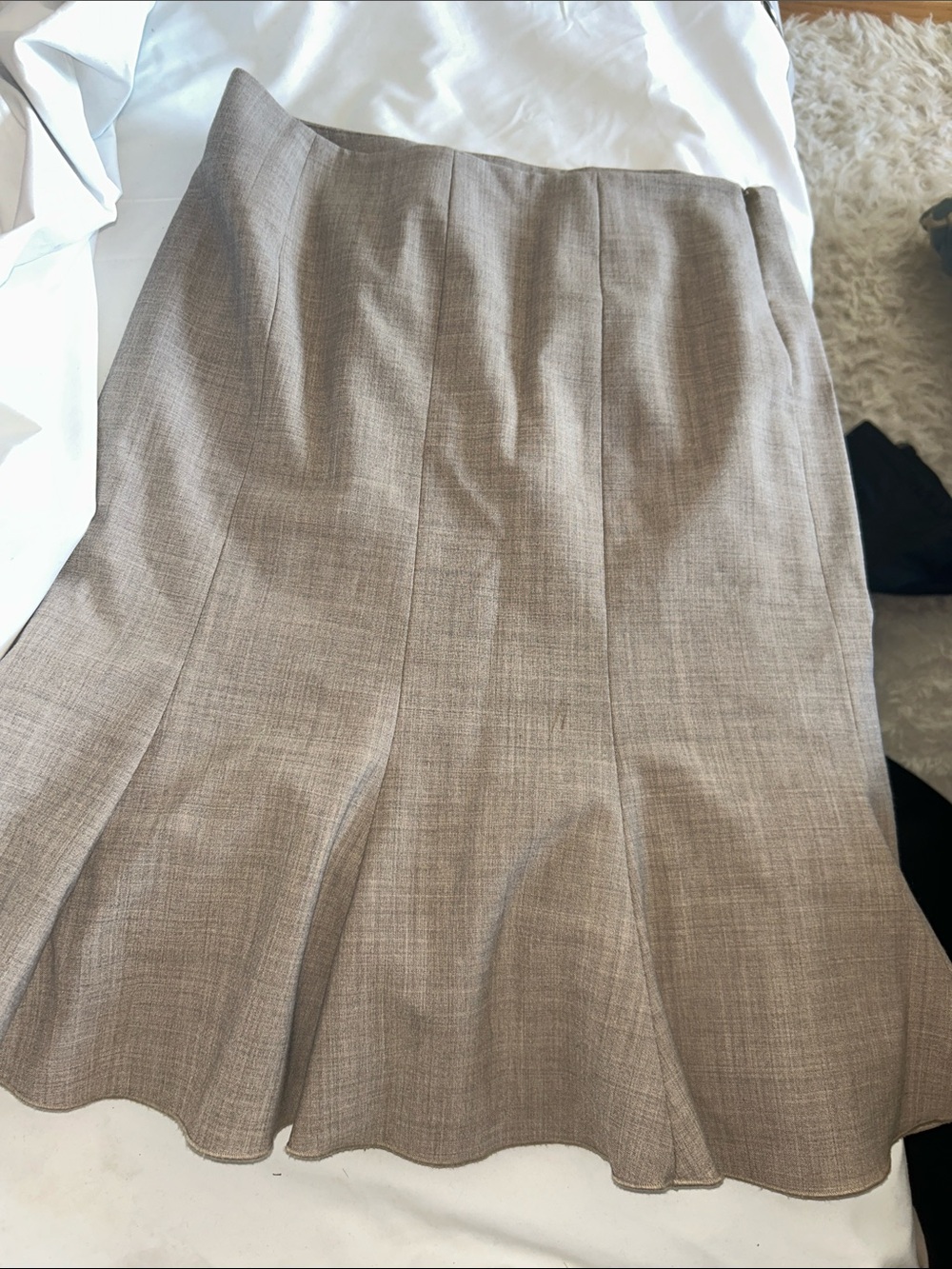 Ideology Taupe A-Line Flared Skirt